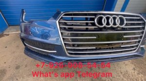 Бампер передний Audi A7 4G 2014 2015 2016 2017 2018 Целый без дефектов с решеткой и ПТФ