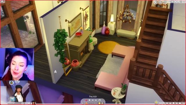 My Sim Decides Her Own Build By PAINTING in The Sims 4 смотреть онлайн