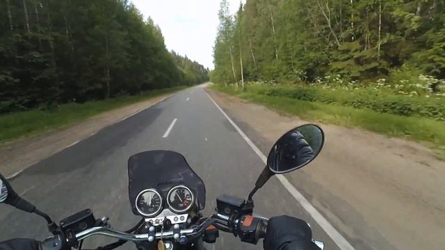 Поездка до Твери и обратно на Honda cb750 Часть 2 Трасса смотреть онлайн