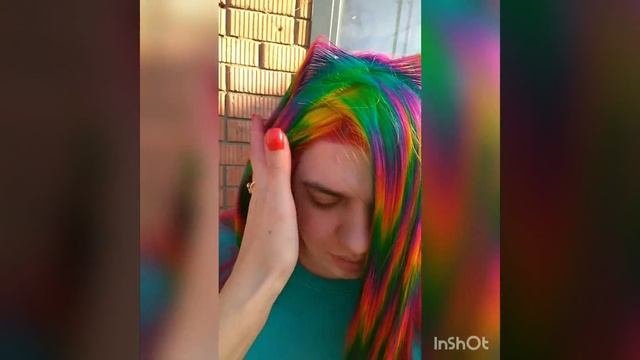 Яркое окрашивание волос