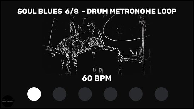 Soul Blues 6/8 | Drum Metronome Loop | 60 BPM смотреть онлайн