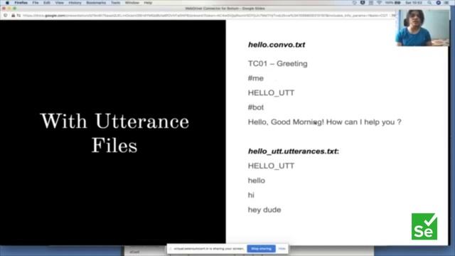 Webdriver connector for Botium - Tool for testing Conversational UI by Shama Ugale #SeConf2020 смотреть онлайн