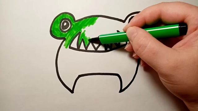 Рисунки для детей милый монстр. Как нарисовать милого монстрика детям. Детские рисунки монстрик