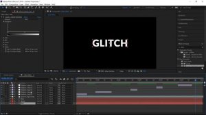 Эффект глитч для логотипа в After Effects.