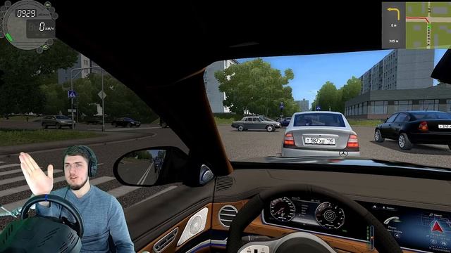 VIP ТАКСИ - РАБОТАЮ ТАКСИСТОМ НА НОВОМ МЕРСЕ АМГ в CITY CAR DRIVING + РУЛЬ смотреть онлайн