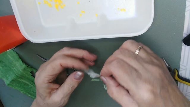 МК - Веточка Мимозы)) Миниатюра для ватных игрушек.