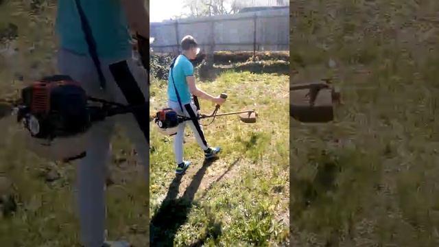 Кошу траву бензокосой смотреть онлайн