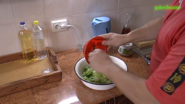 Зелёные помидоры по-корейски / Korean green tomatoes