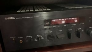 #Yamaha NS-AW294 outdoor speaker.#Yamaha RS700 stereo receiver.#Tivoli bluetooth transmitter.