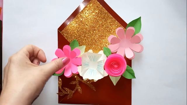 #Postcard-envelope with flowers made of paper with your own hands# смотреть онлайн