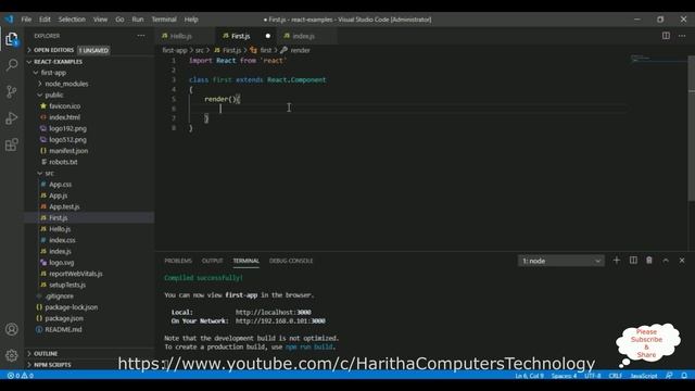 How To Create ReactJS Class Component V17 0 1 Tutorial смотреть онлайн