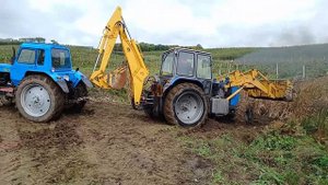 ЮМЗ 8244.2 в болоте - МТЗ в деле. Борекс 2101. Carraro Д-243. Екскаватор 2621, 6002. болото