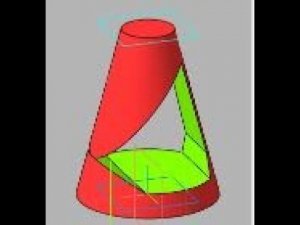 Конус с призматическим отверстием: Компас 3D #3