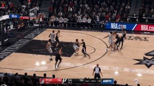 NBA LIVE 19 - Portland Trail Blazers vs San Antonio Spurs - PS4 PRO CPU SIM - HD