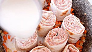 Экономим время и готовим блюдо выходного дня ленивые пельмени из лаваша на сковороде