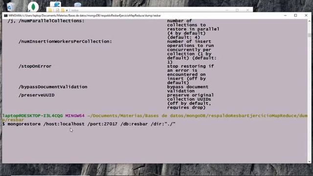 mongodb mongorestore restaurando una db смотреть онлайн