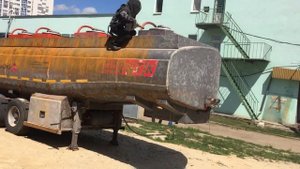 Пескоструйная очистка бочки от ржавчины и краски