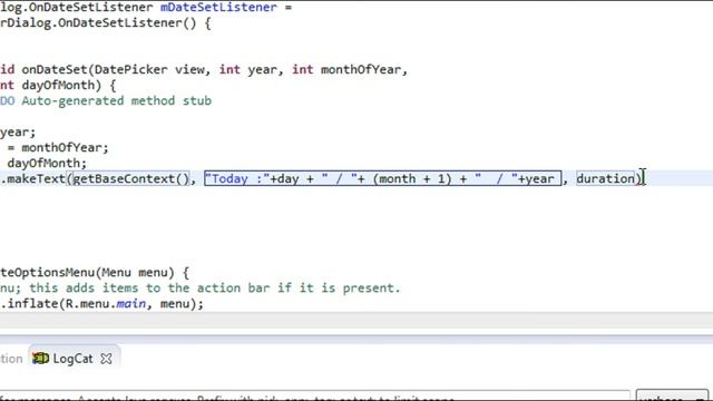 android tutorial for beginners 46 datepickerdialog in android (part 2) смотреть онлайн