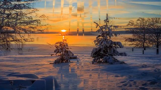 Зимний пейзаж. Новогодний футаж. Зимний футаж. Красивый футаж для видео. Фоновый футаж. Видеофон.