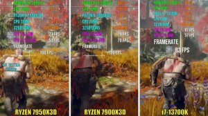 RYZEN 9 7950X3D vs RYZEN 9 7900X3D vs INTEL i7-13700K | Test in 6 Games