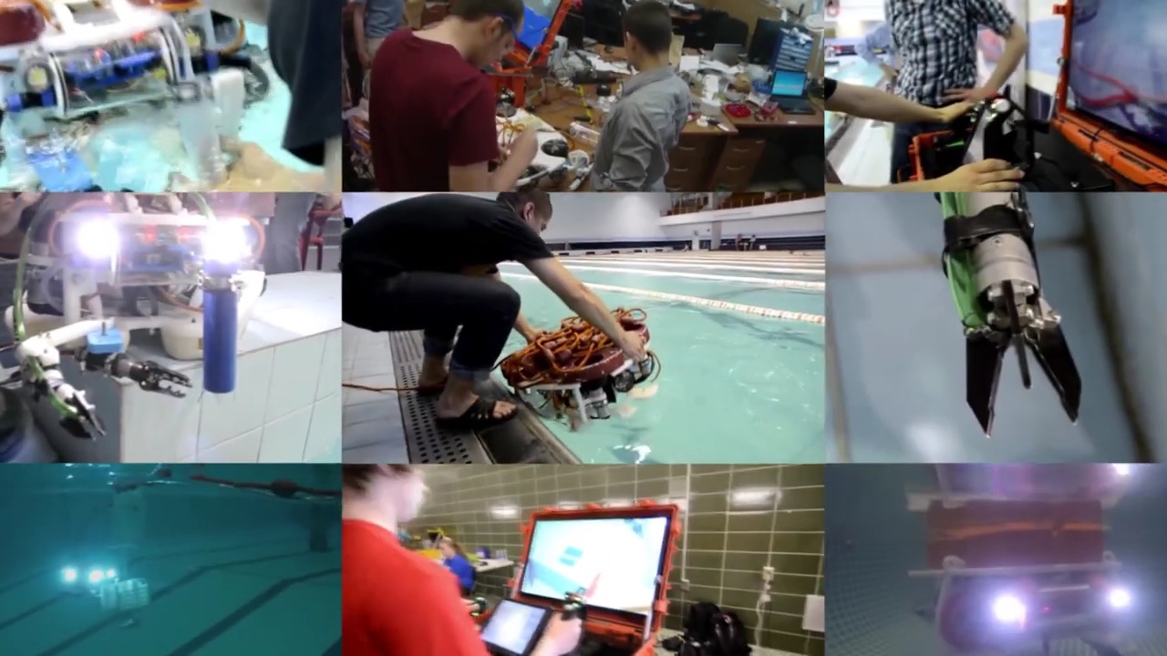 Молодые инженеры испытывают подводный аппарат