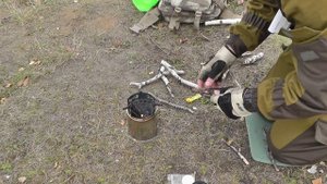 Одиночный поход выходного дня 20 км без ночевки. Берцы, Горка на флисе и турбопечка