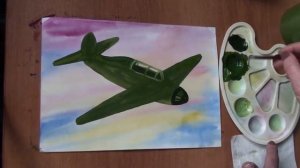 Как легко нарисовать военный самолёт  Небо самолет поэтапно для детей