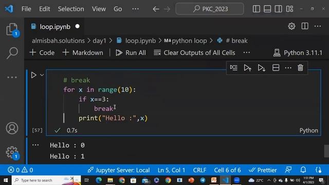 Python for loops | Python iteration tutorial | while loop in python | Nested for Loop| 06