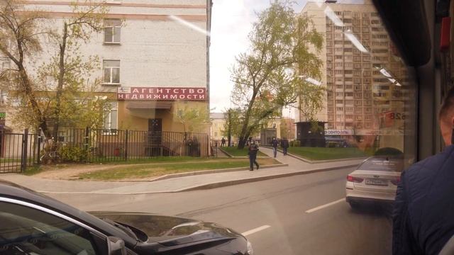155 маршрут автобуса. 05.05.2021 год. Москва.