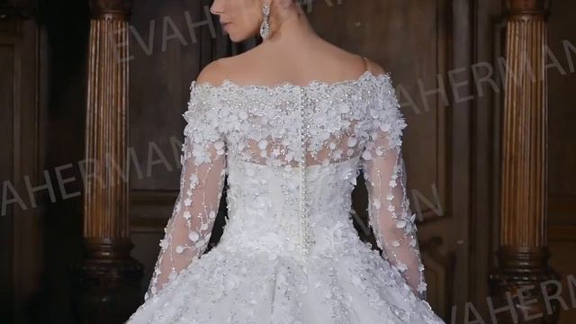 Wedding dress by Eva Herman, model 16008 смотреть онлайн