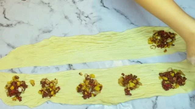 Самая ЛЕНИВАЯ САМСА! Самса гармошка. Домашняя самса. Самса без заморочек. Легкий вид лепки. Қазақша