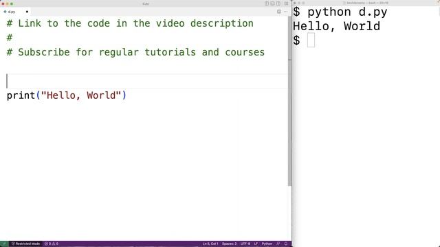 Hello World Program | Python Tutorial