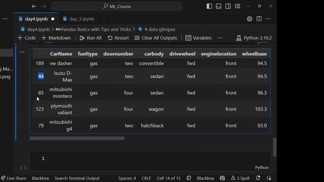 Python Pandas Basics: DAY#4 of Machine Learning course from Novice to Pro #python #machinelearning