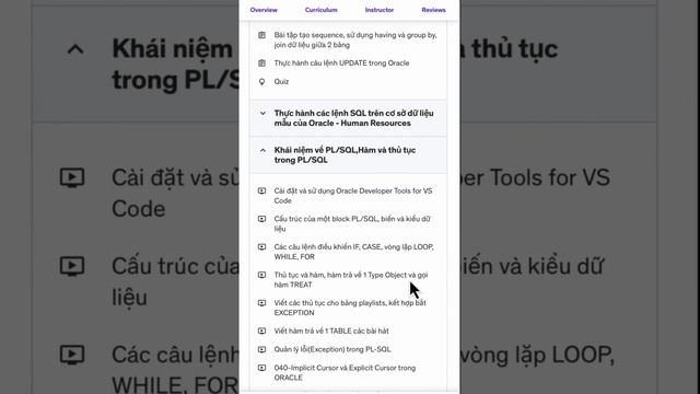 Khóa học Oracle SQL cho người mới đi làm #sql #oracle #database #udemy