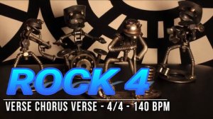 140 BPM - Rock 4 - 4/4 Drum Track - Metronome - Drum Beat