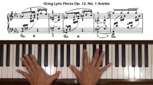 Grieg Lyric Pieces Op.12, No. 1 Arietta Piano Tutorial