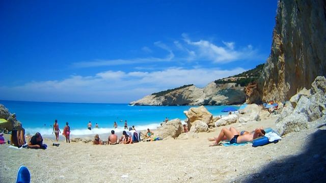 Остров Лефкада, пляж Порто-Кацики смотреть онлайн