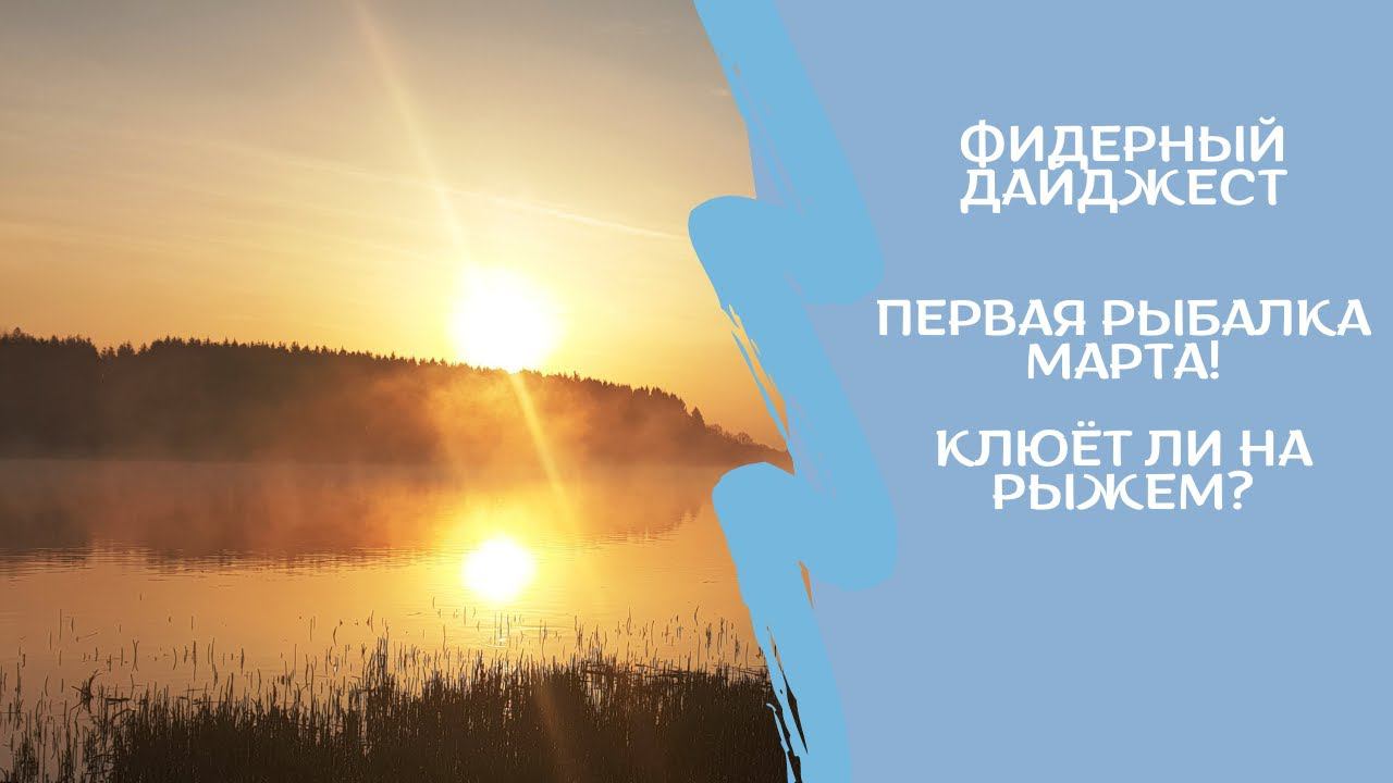 Фидерный дайджест. Рыбалка на фидер в марте. Вести с водоемов. Клюет ли на Рыжем?