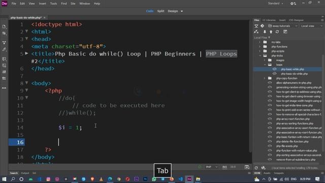 Php Basic do while Loop | PHP Beginners Tutorials | PHP Free Video & Script | PHP Loops #2 | eWaySo