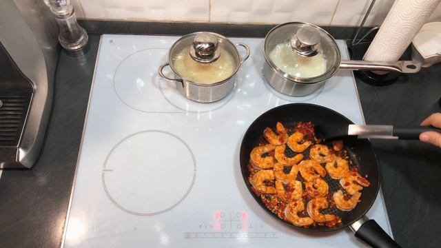 Простые и вкусные Креветки с чесноком и перцем