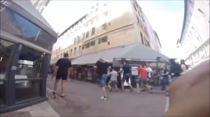 Съёмка участника событий  Русские фанаты бьют Англичан в Марселе. Евро 2016.