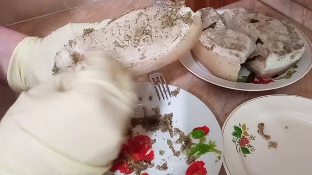 Итог солëного сала после засолки! "Снимаем" пробу! смотреть онлайн