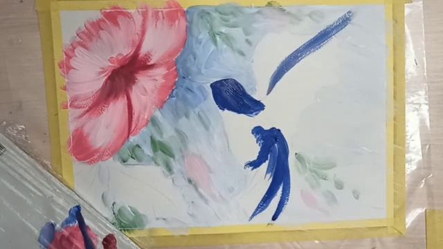 Рисунок Колибри / Рисуем колибри и цветок/