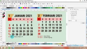 Tutorial CorelDraw #12 Cara Bikin Kalender 2021 dan Seterusnya BONUS TEMPLATE KALENDER 2021 Lengkap