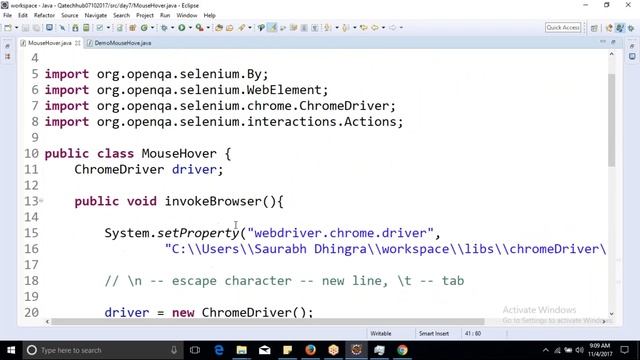 Session 7 -  Waits in Selenium, Frame Handling, Alert Handling and Mouse Hover