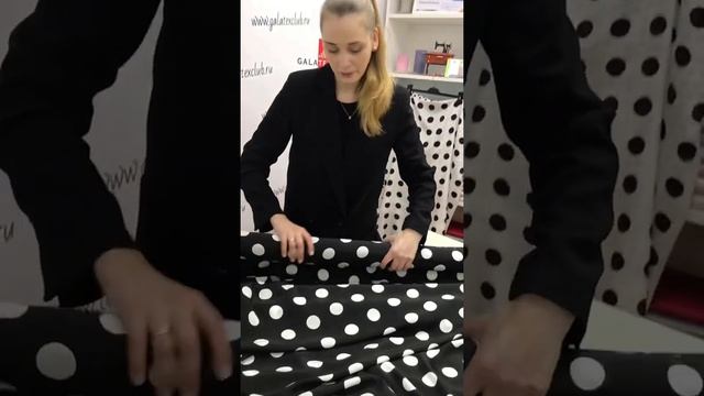 Ткани в черно-белый горошек (шёлк, вискоза)_[galatexclub.ru] смотреть онлайн