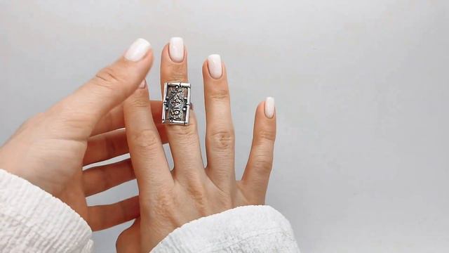 Женское серебряное кольцо Шанхай, серебро 925 пробы, с чернением. Ювелирная компания Юмила смотреть онлайн