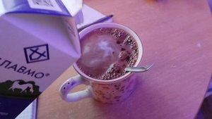 Я делаю какао горячий шоколад напиток растворимый ? Попробуйте! Очень вкусно!!!!