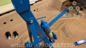 Кран гаражный 2 т гидравлический складной: процесс сборки