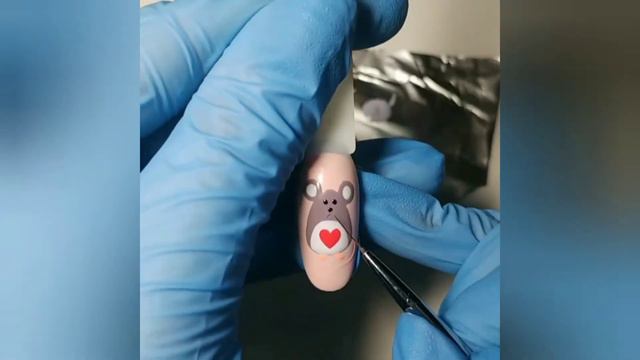 Милый Мышонок гель-лаками 🐭 Маникюр с мышкой к Новому году 2020